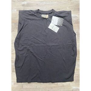 Sandrine Rose T-shirt Golden With Built In Shoulder Pads Women’s Size Small